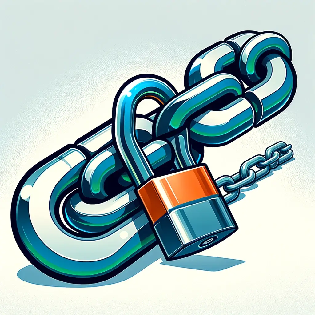 chain with lock illustration